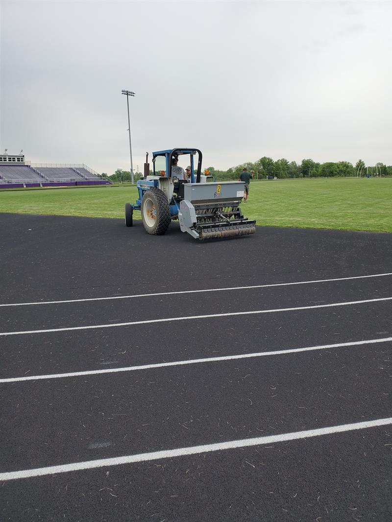 Nate Horn running the aerovator at Panther Stadium